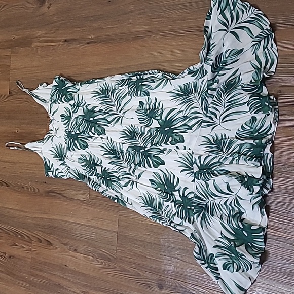 SANDY &SITropical Green and White Midi Dress for women zise m new dress casual. - Picture 8 of 16